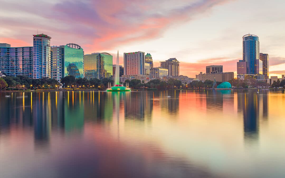 Orlando, Florida, USA downtown city skylin