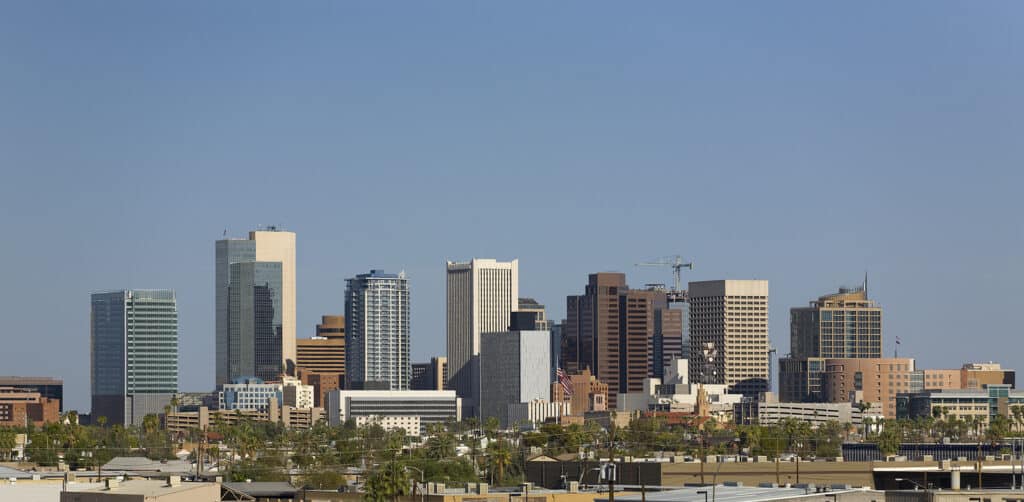 Blue Sky Cityscape of Phoenix 